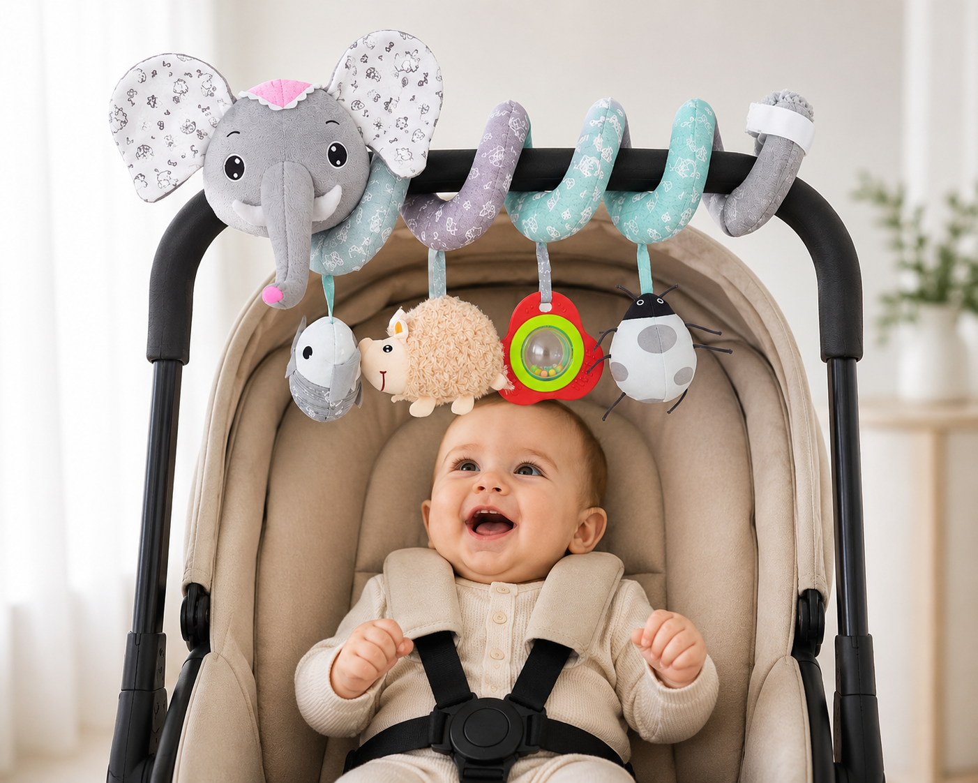 Juguete Sensorial Colgante para Carrito y Cuna